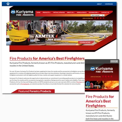 Kuriyama Fire Products website