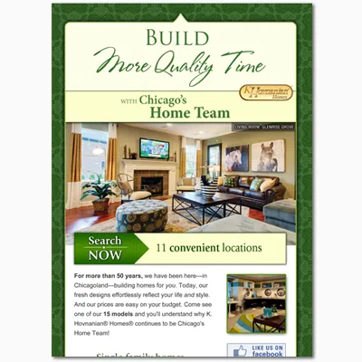 K. Hovnanian Homes e-blast design and development